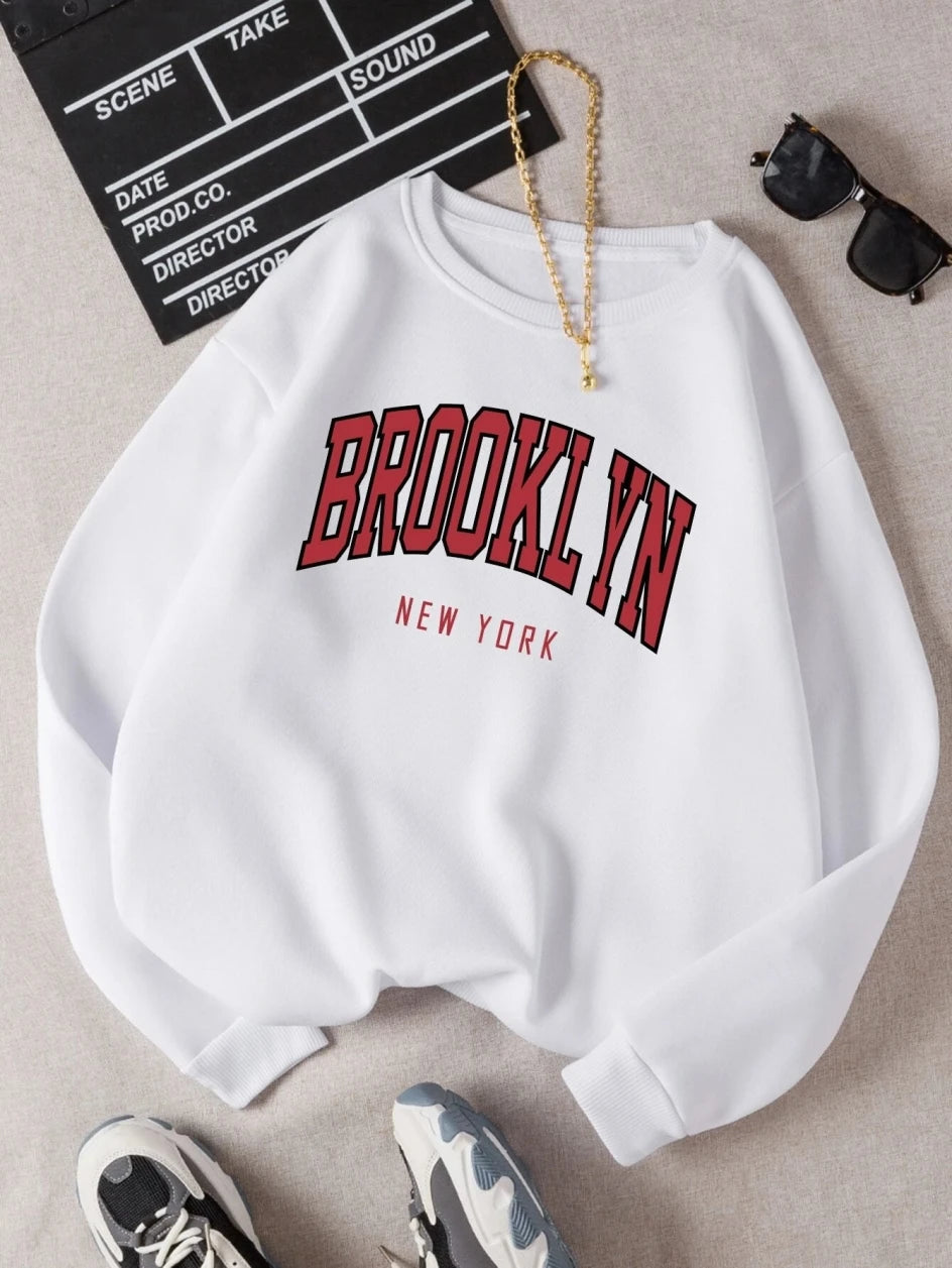 Brooklyn New Work Printed Hoodies Women Cotton Colorful Clothes Basic Trend Hooded Tops Be Durable Harajuku Hoodie Womens Brooklyn New Work Printed Hoodies Women Cotton Colorful Clothes Basic Trend Hooded Tops Be Durable Harajuku Hoodie Womens